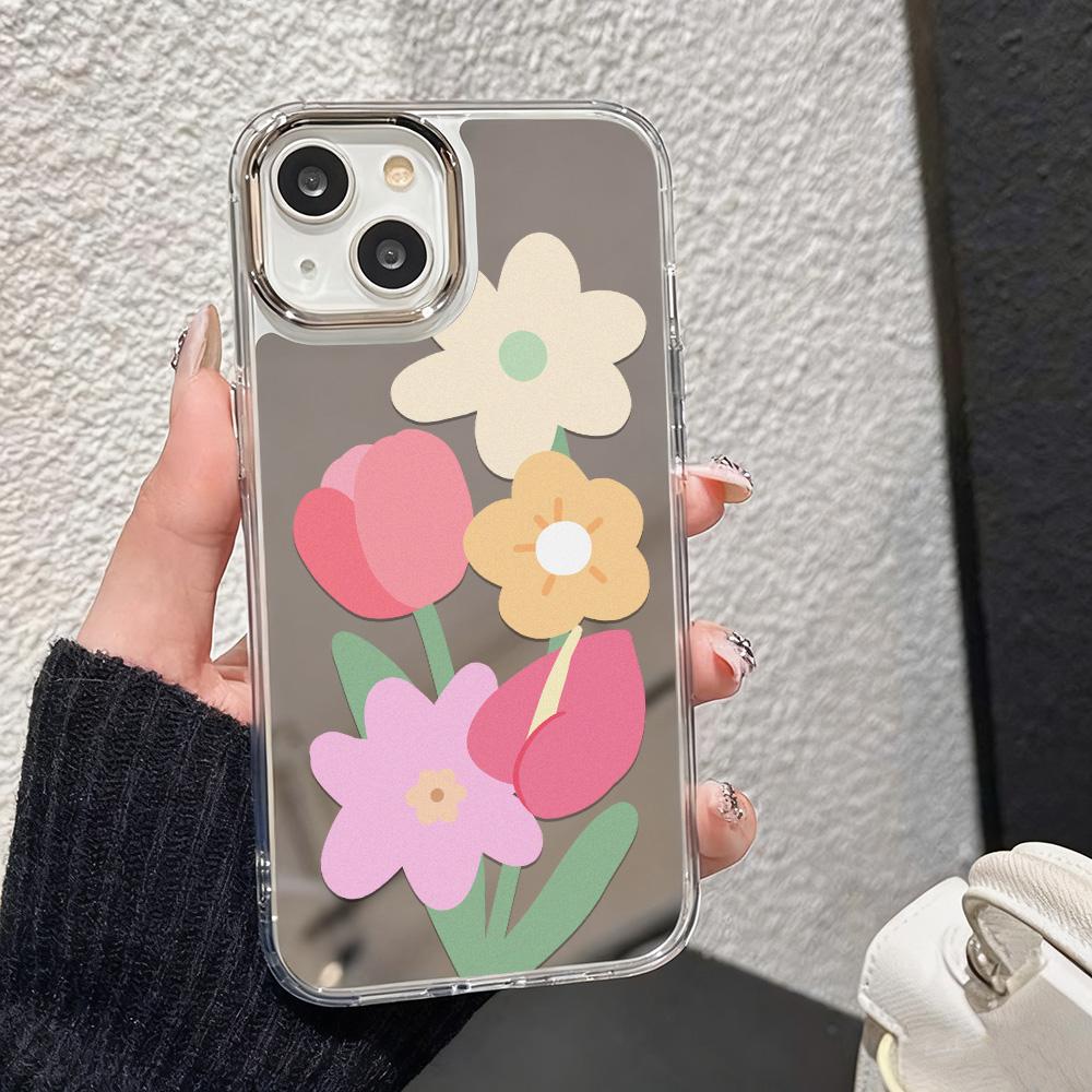 Butterfly Makeup Mirror Phone Case For IPhone 17 13 16 Pro 15 11 12 14 Pro Max 7 8 Plus Air 16e 17E Shockproof Cover Coque