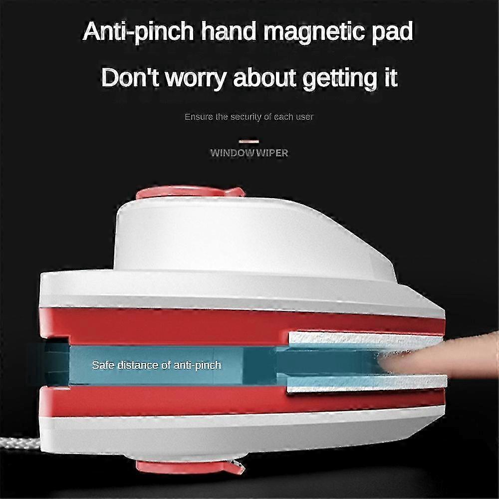 Automatic Double-Sided Magnetic Window Cleaner with Drainage Wiper Household Glass Cleaning Tool for Effortless Window Washing