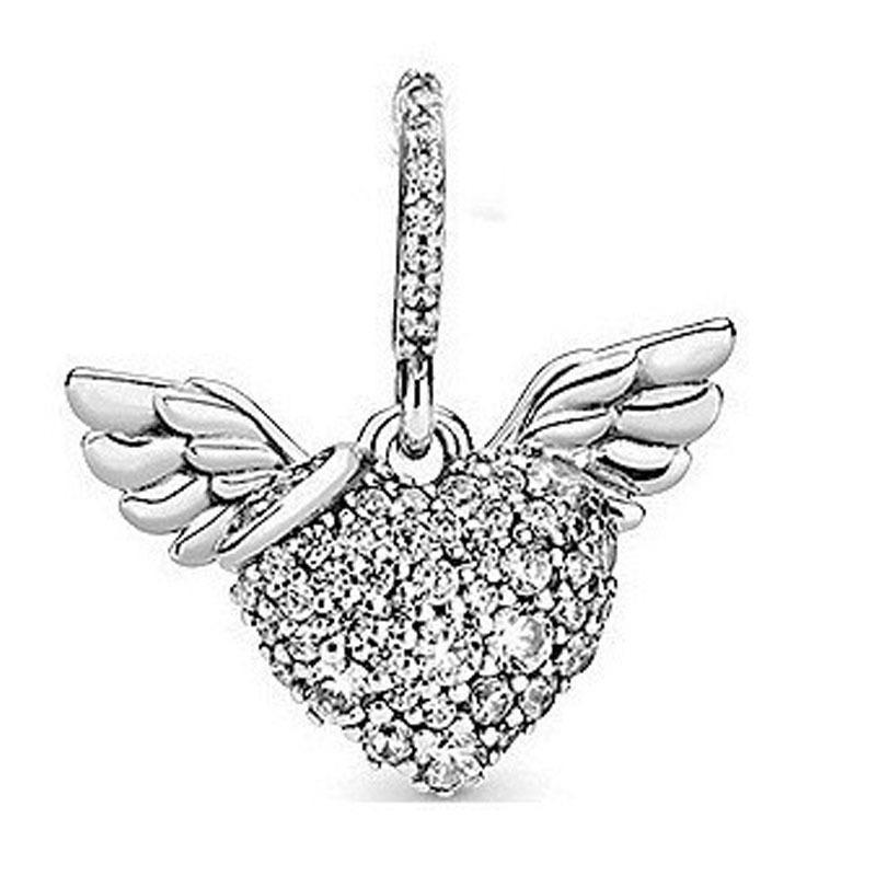 Новые медные шармы в виде крыльев ангела, подвески в виде сердца, птицы, свиньи, подходят для оригинальных браслетов, ожерелий, женские изящные украшения для DIY, подарки