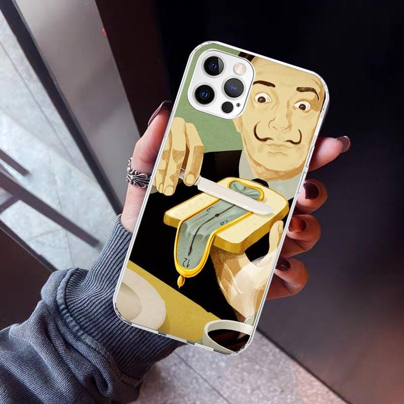 Salvador Dali Art Phone Case For iPhone 17 Air 11 13 Mini 14 15 Plus 16 12 Pro Max 16E SE 7 8 Pattern Soft TPU Back Cover 13 12