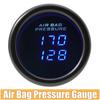 52mm Air Bag Pressure Gauge Blue LED Dual Digital Display Air Suspension Gauge Air Ride With 1/8NPT Sensors For DC 12V 24V Car