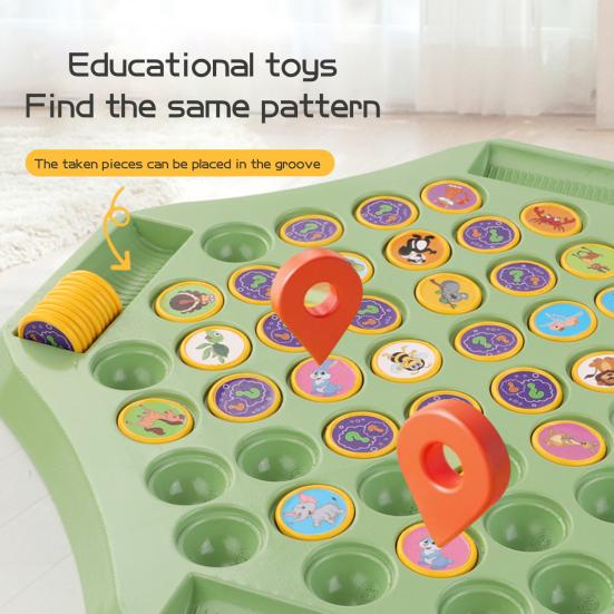 Игра в шахматы «Реверси» для детей, от 2 до 4 игроков, шахматы с животными и фруктами, игра на сопоставление, тренировка внимания, развивающая память для малышей, игрушка