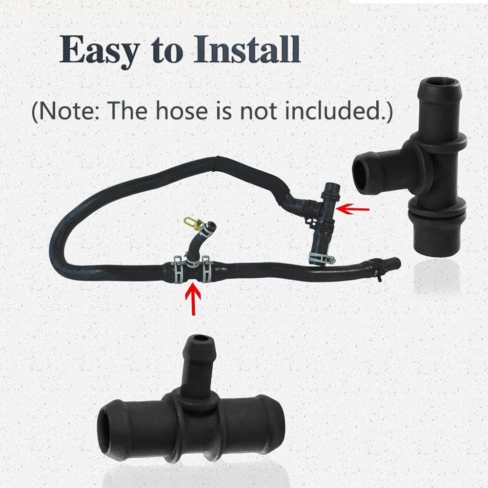 2x Heater Hose Tee Connector For 2010-2013 Ford Transit Connect 2.0L 9T1Z18472C