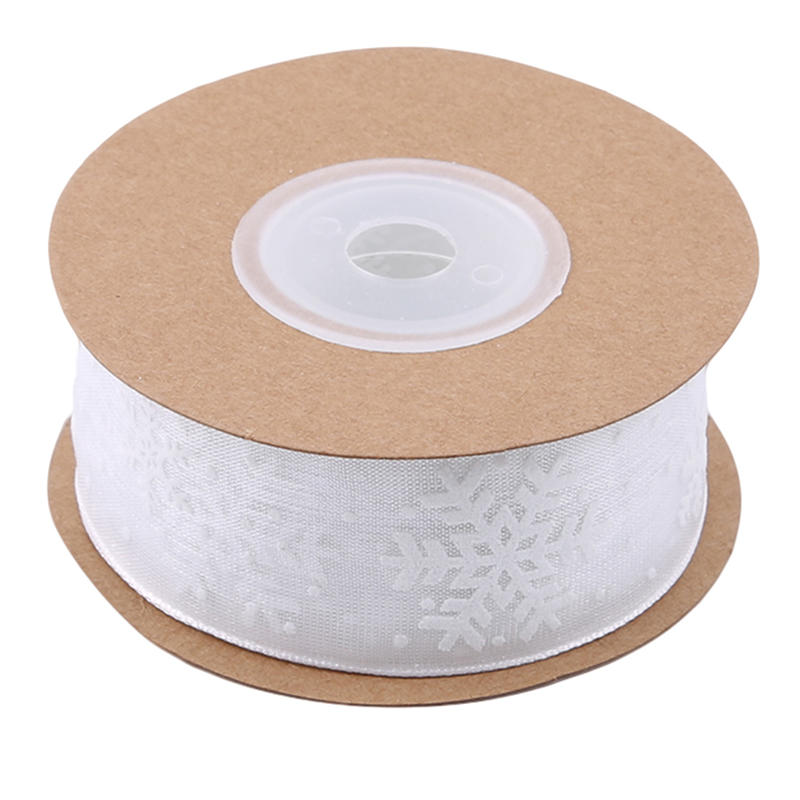 Рождественские печатные ленты рукоделие шитье одежда подарочный бант натуральная органза атласная лента свадьба DIY отделка ткань декор аксессуары