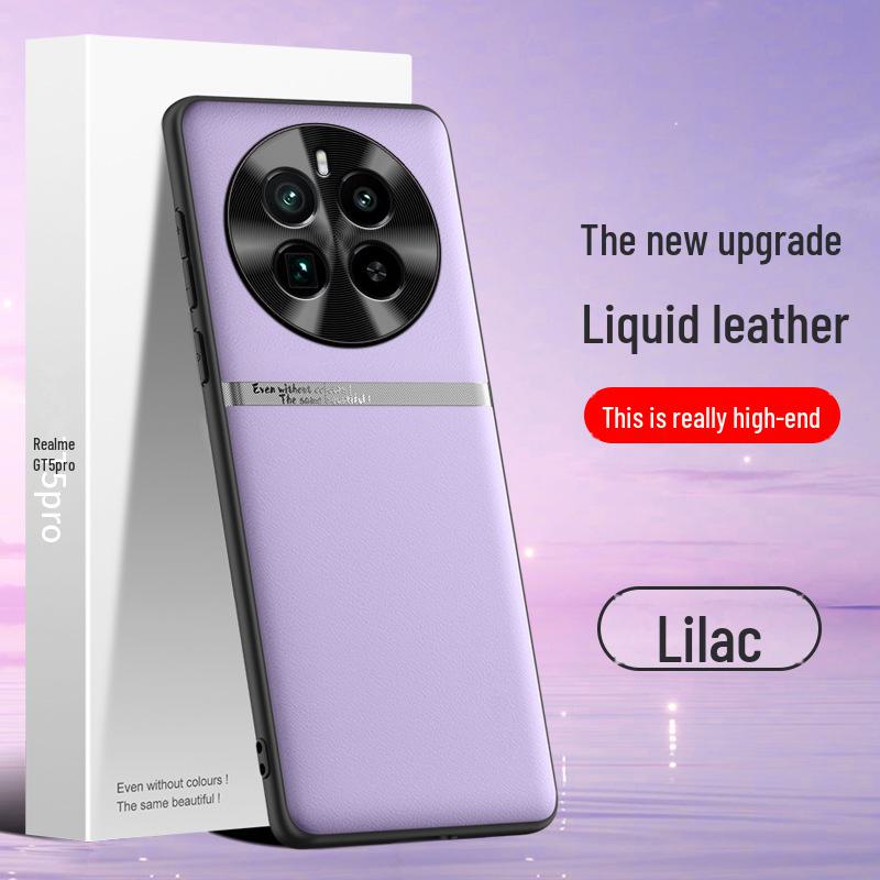 Liquid Leather Anti-Fall Protective Case for the Realme GT5 Pro - Anti-Fouling Cover, One by One Delivery