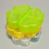 Mini Plastic Pill Storage Box Four-leaf Clover 4 Grids Daily Pill Organizer Drug Separation Drug Contain