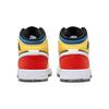 Air Jordan 1 Mid SE GS Multi-Color Canvas Kids Sneakers White Black Picante-Red DV1316-100