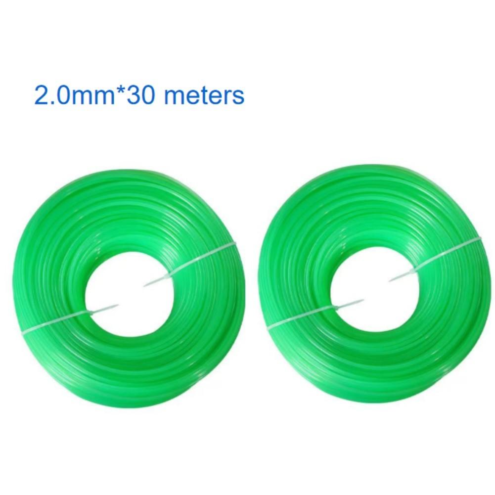 2 Rolls Trimmer Line Thicknesses 1.6mm/2.0mm 30m Brush Grass Cutting Weeding Rope Garden Tool Nylon Lawn Mower Wire