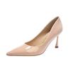 Soft Sheepskin Temperament Pointed High Heels Women's Thin Heels Commuter Professional Work Shoes Naked Pink Not Tired Feet