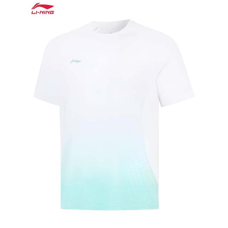 Li-Ning Мужская удобная модная универсальная спортивная футболка с коротким рукавом ATSW413
