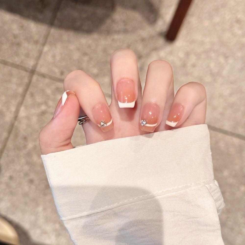 10Pcs Nail Accessories Short Style Fake Nails Bow Butterfly Fake Nail Extension Party