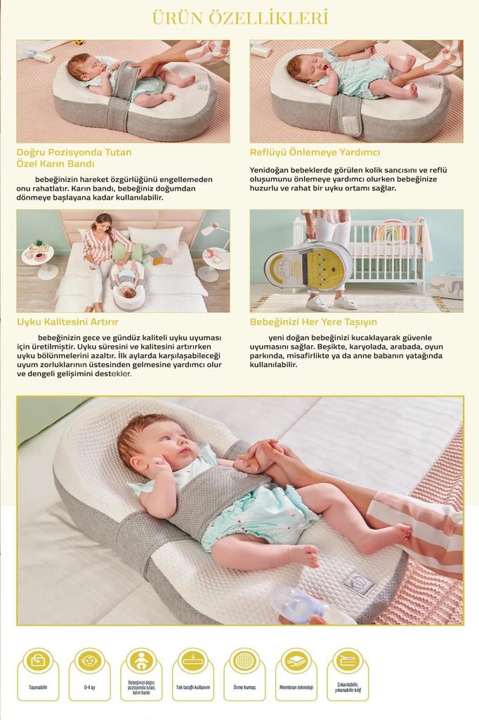 Orthopedic Cradle, Mother Bed, Baby Bed, Portable Mother Bed, Baby Sleeping Cradle, Practical Mother Bed, Sleeping Cradle, Reflux Bed