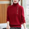 Autumn Winter New Women Sweater Women's High Neck Knitted Pullover Loose Korean Fashion Warm Women's Top