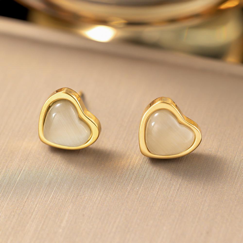 Elegant Retro Stainless Steel Earrings with Exaggerated Design for Women
