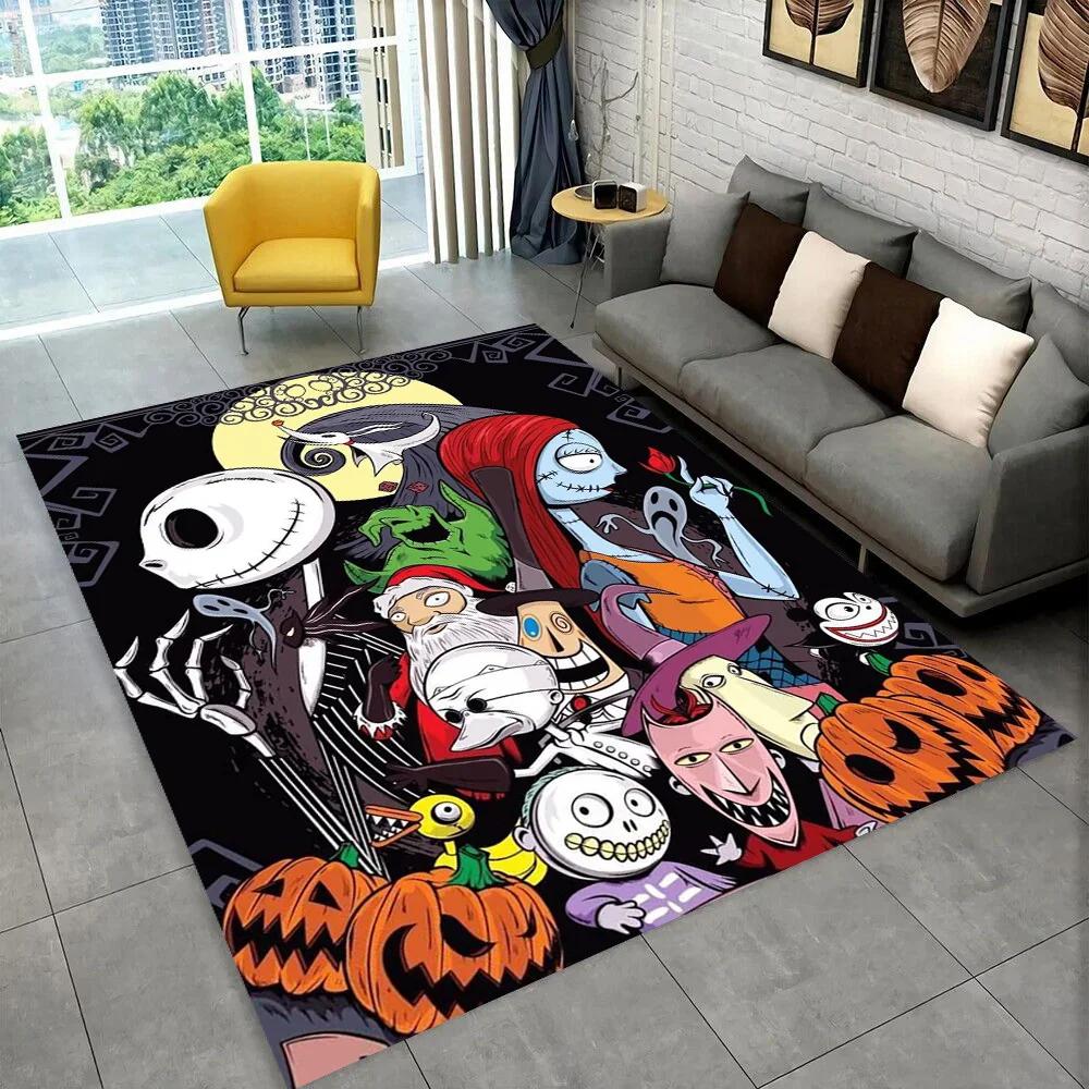 2025 Новый Рождественский Мультяшный Ковер The Nightmare Before Подарок для Спальни Гостиной Домашний Декор Дивана, Детский Декор Напольный Коврик