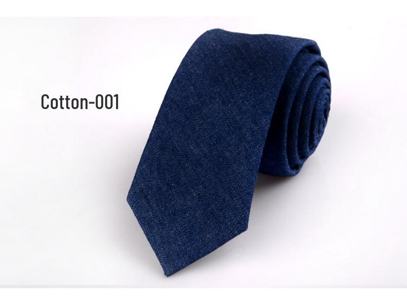 New Plaid Twill Cotton Tie: Men's Business Casual Korean Style for Weddings