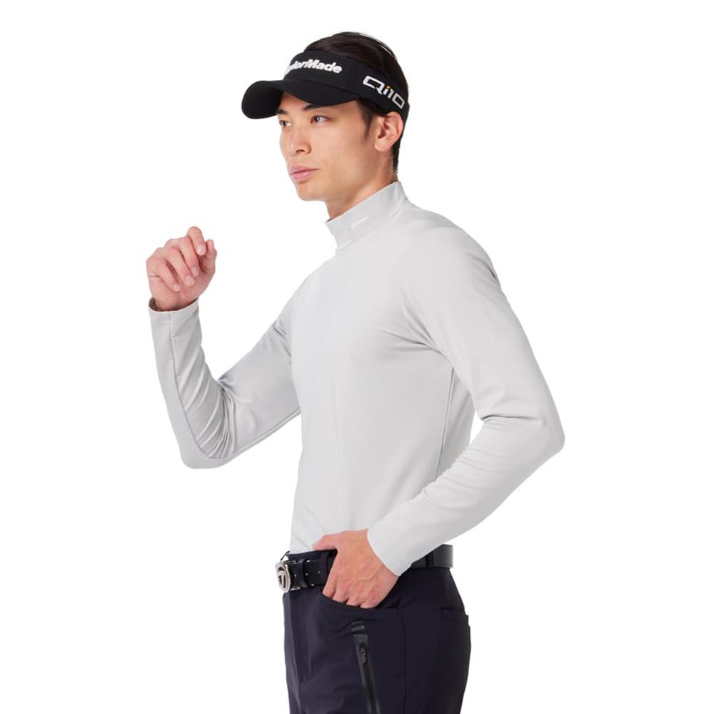 TaylorMade Windblock L/S Mock, Light Gray, Size L, Men's, 2024FW UN333