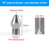 Industrial High-Pressure Spray Nozzle Linear Nozzle 0 Degree Liquid Column Flow Tip High Pressure Cleaning Cutting Cone Nozzle