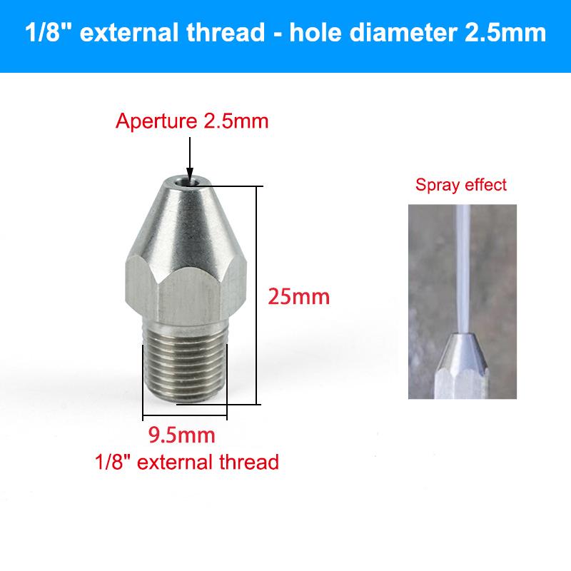 Industrial High-Pressure Spray Nozzle Linear Nozzle 0 Degree Liquid Column Flow Tip High Pressure Cleaning Cutting Cone Nozzle