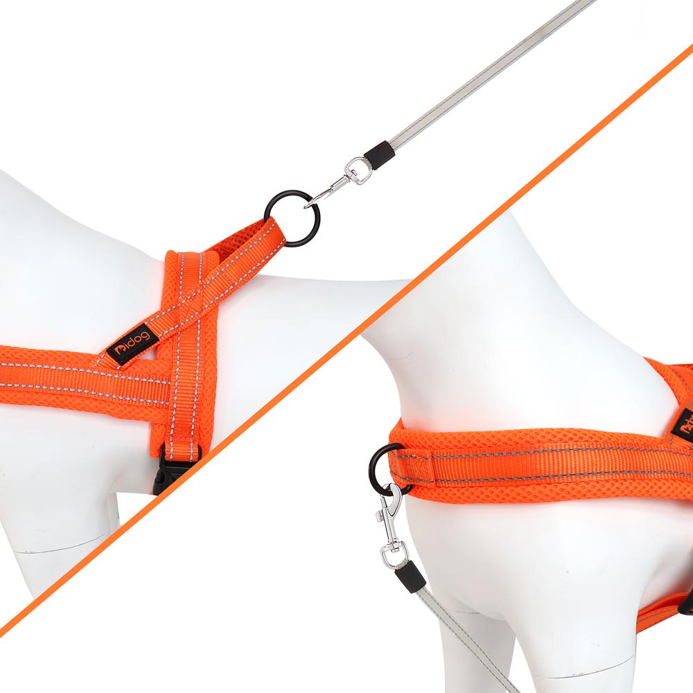 Сетчатая нейлоновая шлейка для собак, светоотражающая шлейка для домашних животных, жилет для собак без тяги с быстрой ручкой управления для маленьких, средних и больших собак, питбулей