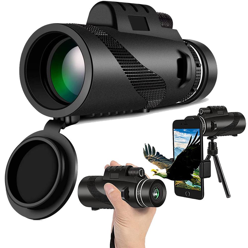 80x100 HD Monocular Telescope - High Power, Low Light Night Vision, Large Objective Lens for Outdoor and Bee Watching