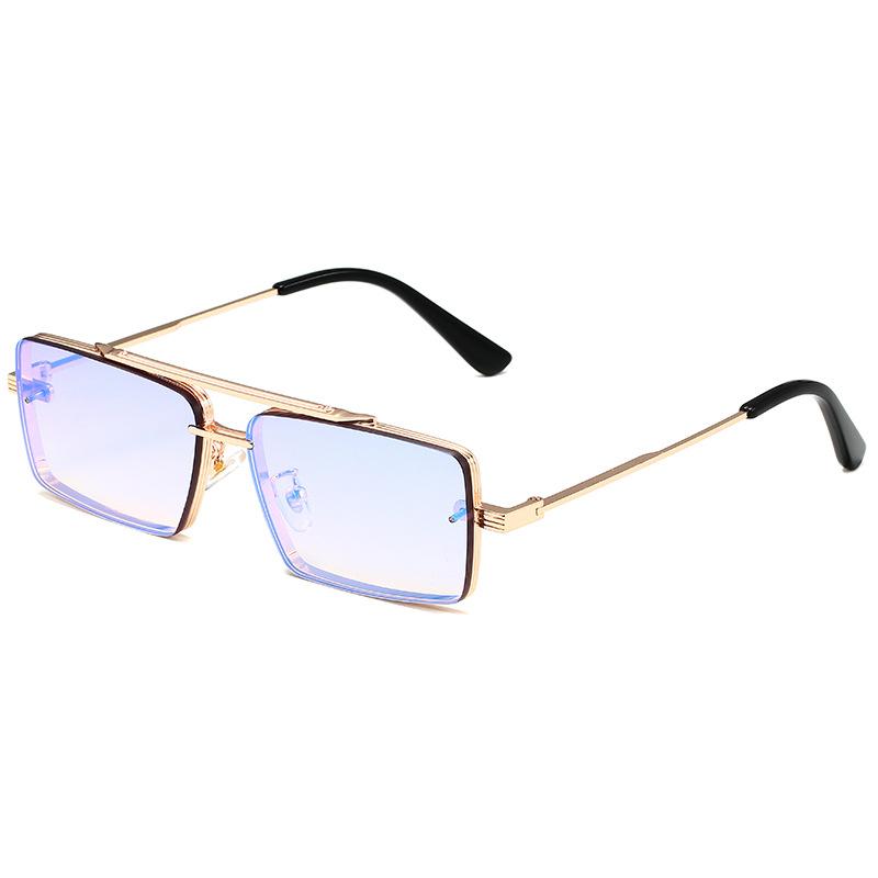 New European and American trends personalized small frame sunglasses metal square men's fashion high-end sunglasses women's glasses
