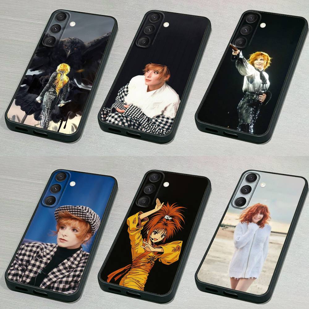 Mylene F-Farmer-es Phone Case For Samsung S 25,24,23,22,30,21,10,9,Ultra,Plus,Lite,FE,4,5G Black Soft Case