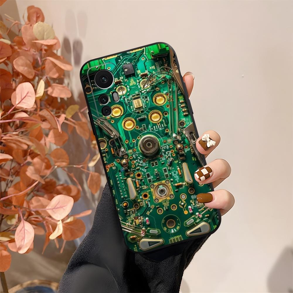 Крутой чехол для телефона с платой Circuit Board Fundas Для Xiaomi 15 14 12 Lite Pro 13 11t POCO X5 M6 M5 X6 X3 F5 F6 Pro Чехол