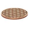 1Pc Creative Chakra Pattern Coaster Wood Flower Of Life Natural Symbol Round