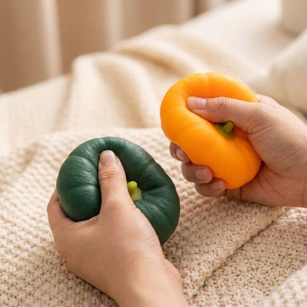 Soft Texture Slow Rebound Pumpkin Toy Sensory Design Squishy Pumpkin Fidget  Halloween Decor