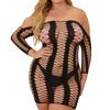 Plus Size Bodystocking Oversized Open Bra Crothless Sexy Fishnet Dress Erotic Lingerie for Women Underwear Costumes 5XL 50KG-100KG