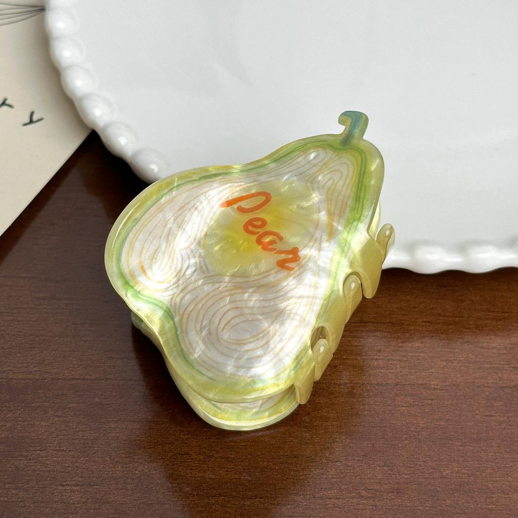 1pc Cute Fruit Series, Grab Clip, Niche Fun Hair Clip, Half Tied Hair, Ponytail Clip, Children's Hair Accessory