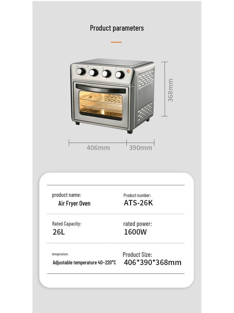25 л Аэрофритюрница-духовка из нержавеющей стали, сертифицирована CE CB