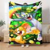 1pc Tom and Jerry Flannel Blanket Soft Warm Throw for Home, Office, Travel, All-Season Cozy Bedding GiftL1191