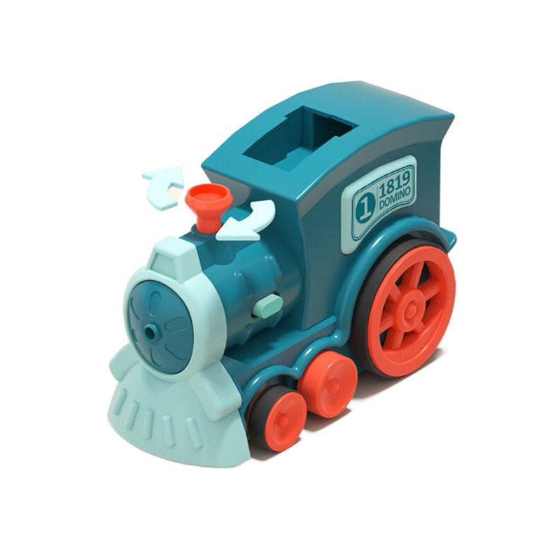 PDTO Автоматическая укладка блоков электропоезда Домино Набор образовательных детских игрушек в подарок