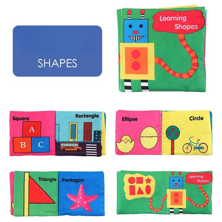 Soft Cloth Baby Book Toy Colorful Fabric Baby Learning Book Early Educational Toy Gift for Babies