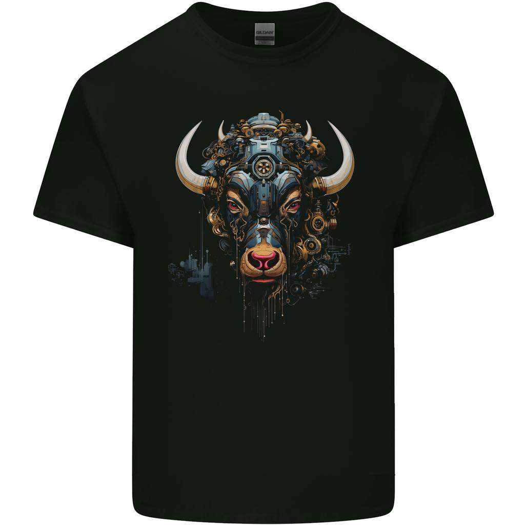 Cyberbull Cyborg Bull Steampunk Fantasy Cow Unisexs Light Cotton TShirt