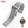 Stainless Steel Watchband 20mm for Omega 007 Seamaster 300 Watch Strap Woven Milan High Quality 316L Metal Bracelets