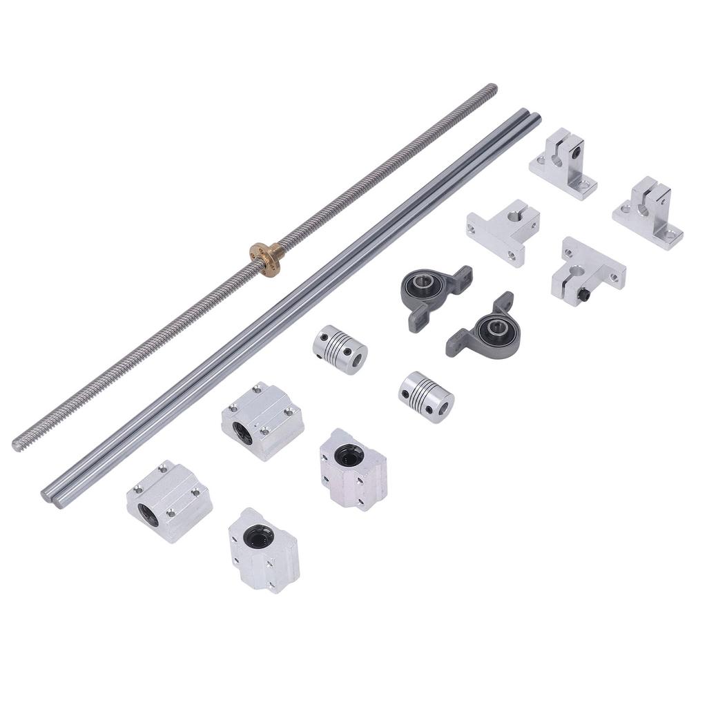 Набор винтов 8 мм 500 мм Горизонтальные оптические оси 2 рельса Вал опорный подшипник блок муфта T8