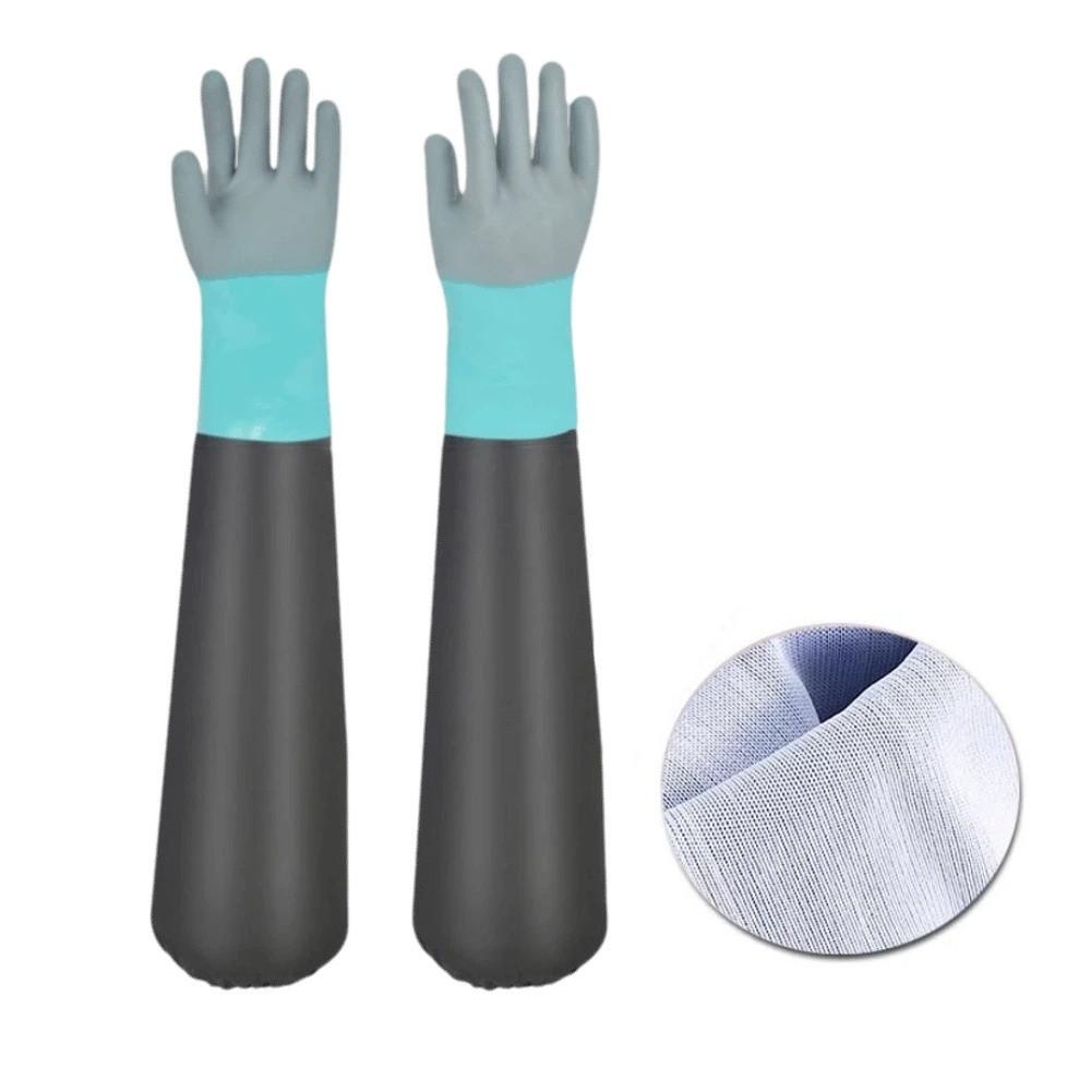 Non-Slip Rubber Work Gloves 70cm Work Safety Gloves Full Arm Pond Gloves Drain Cleaning