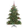 Artificial Foldable Christmas Tree Green 150 cm PVC and Steel