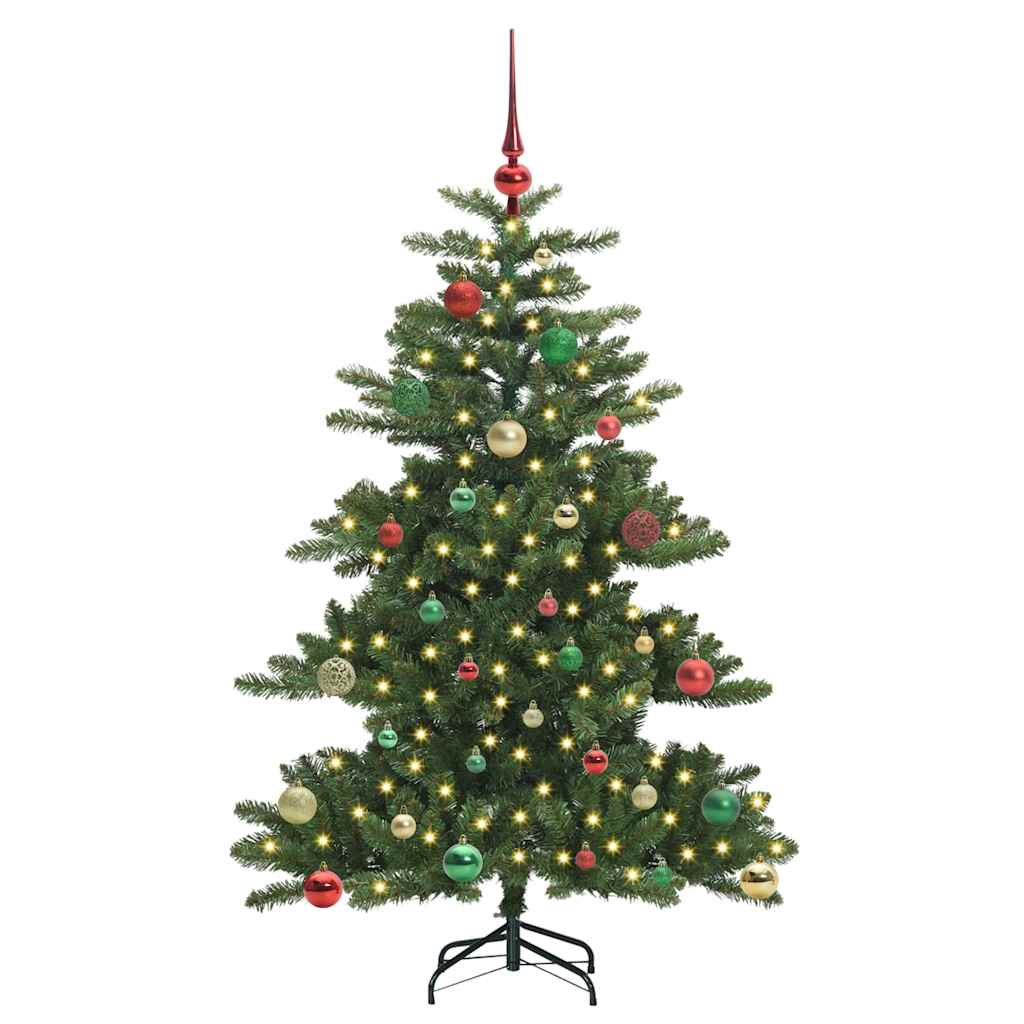 Artificial Foldable Christmas Tree Green 150 cm PVC and Steel