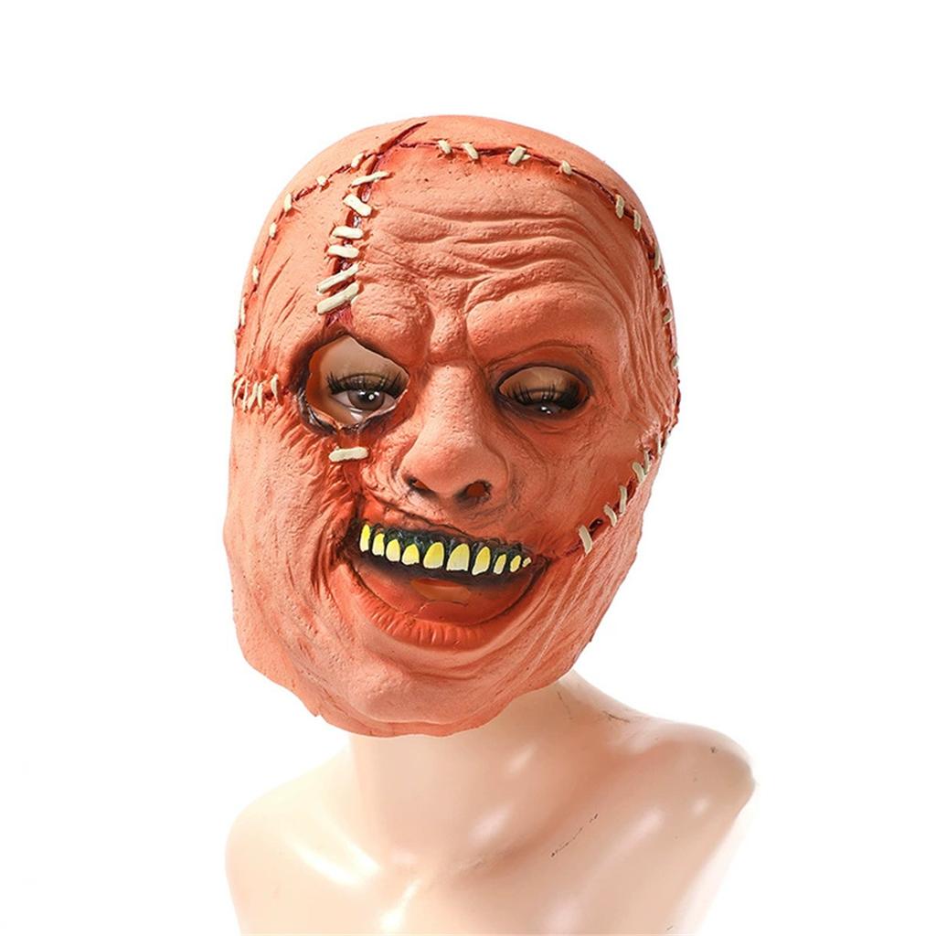 New Scary Scarred Demon Latex Mask Halloween atmosphere party funny escape room headgear props