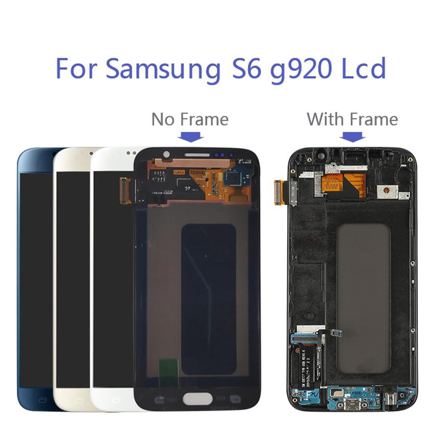 Для Samsung Galaxy S6 G920f ЖК-дисплей Тачскрин Дигитайзер Замена с рамкой