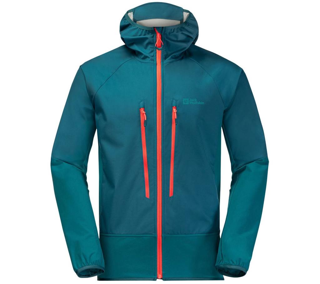 Jack Wolfskin Alpspitze Hoody M - Men's Winter Softshell Jacket Blue 1307371-4133 ORIGINAL