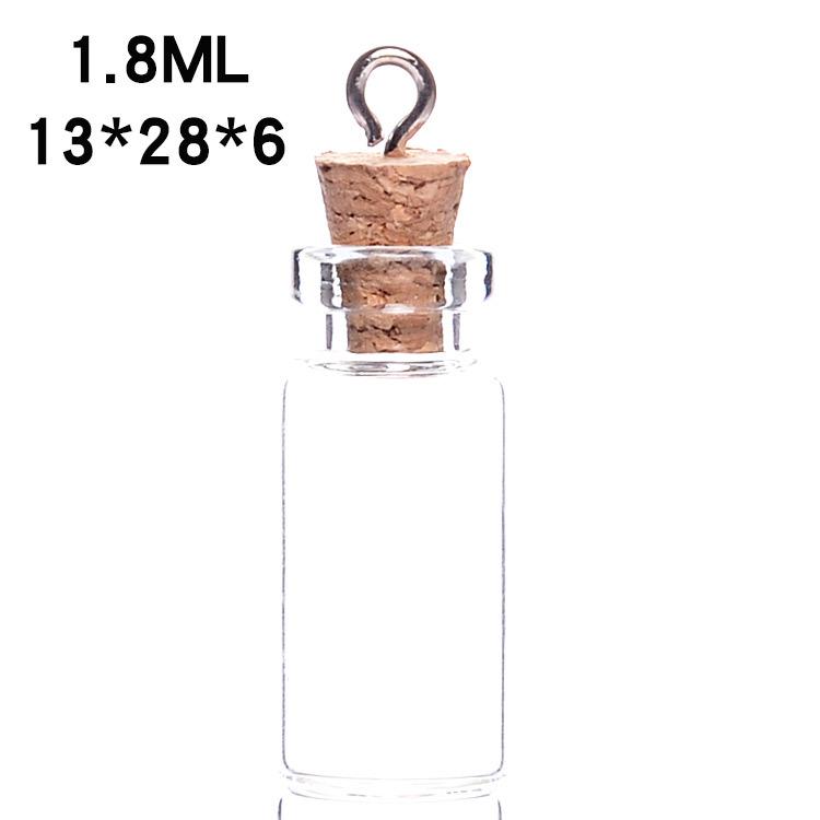 Brown Cork Mini Wish Bottle Pendant 13x18/13x24 for DIY Jewelry