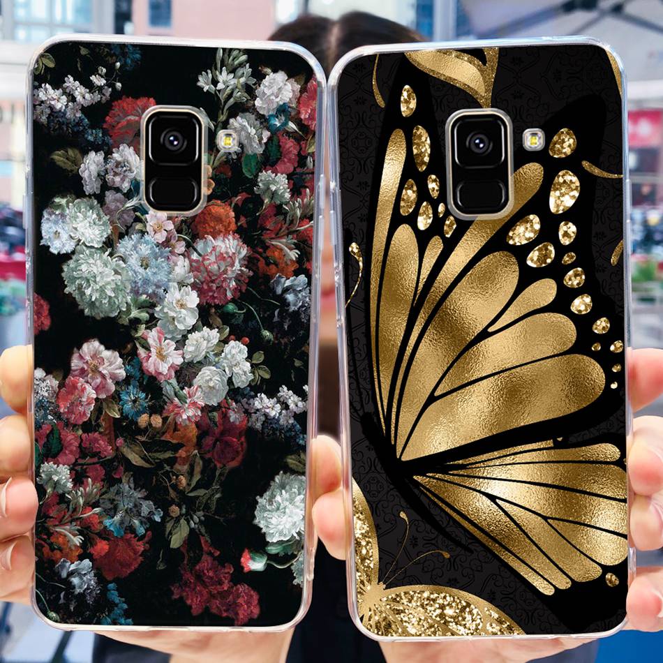Для Samsung Galaxy A8 (2018) / A8+ (2018) Мягкий силиконовый TPU чехол SM-A730F A530F для Samsung A 8 A8 Plus, милые чехлы с мультяшными пандами