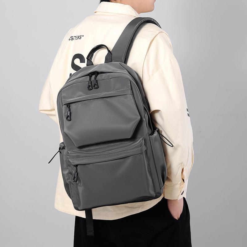 Men's Korean Style Double Back Laptop Backpack - Trendy Student Travel Bag