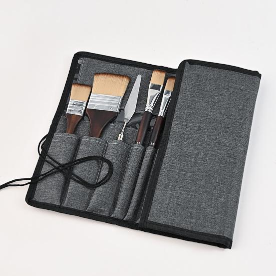 26Pcs Nylon Paint Brush Set Watercolor Acrylic Paint Brushes with Flat Round Fan Shapes Portable Paintbrush Kit for Students Artists Oil Painting