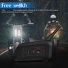 V6 Pro 1200M Motorcycle Helmet Bluetooth Intercom Headset for Referee 6 Users